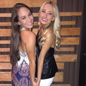 🥀Black leather Nordstrom skinny strap tank🥀